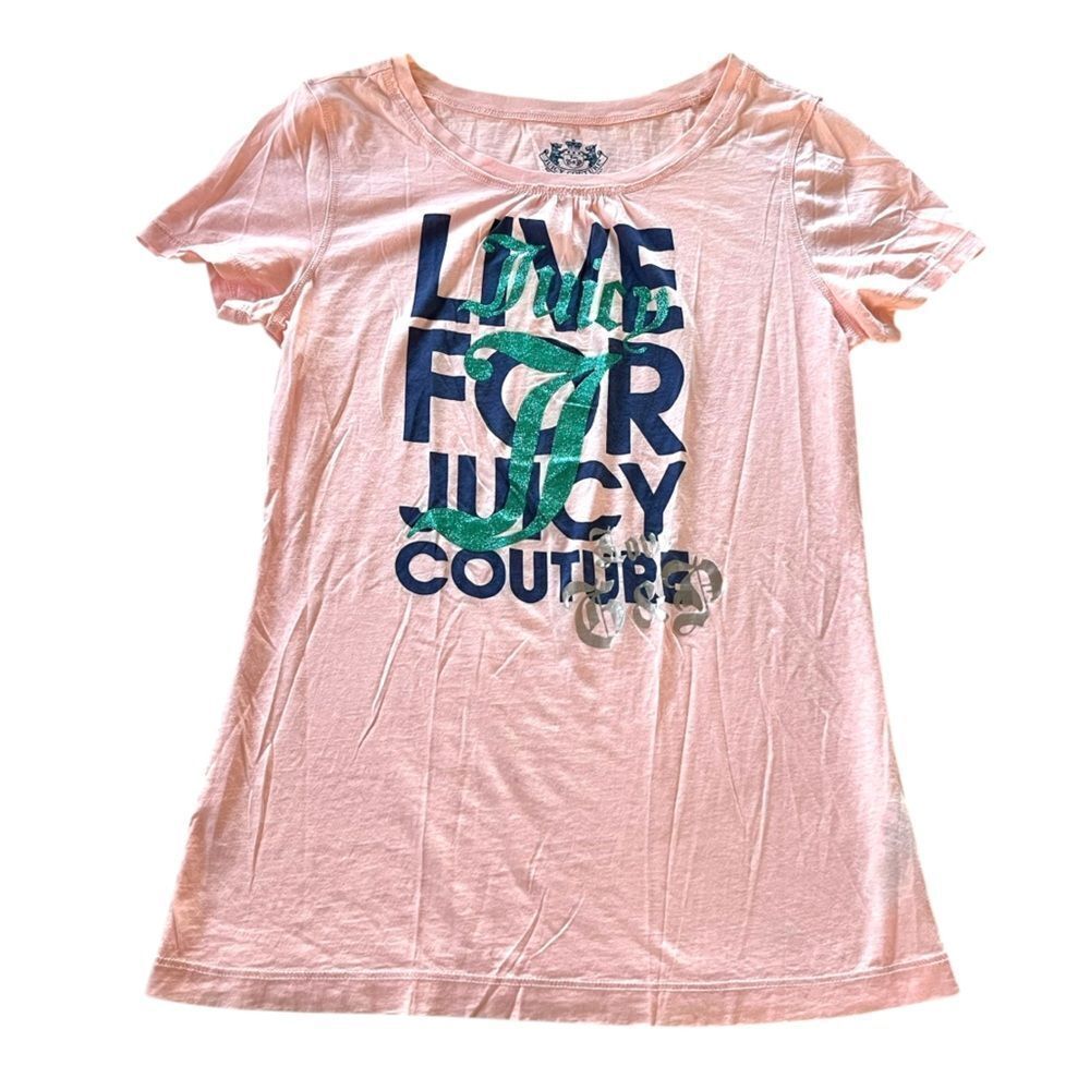Juicy Couture Vintage Pink Graphic T-Shirt Top Girls Sz. 14